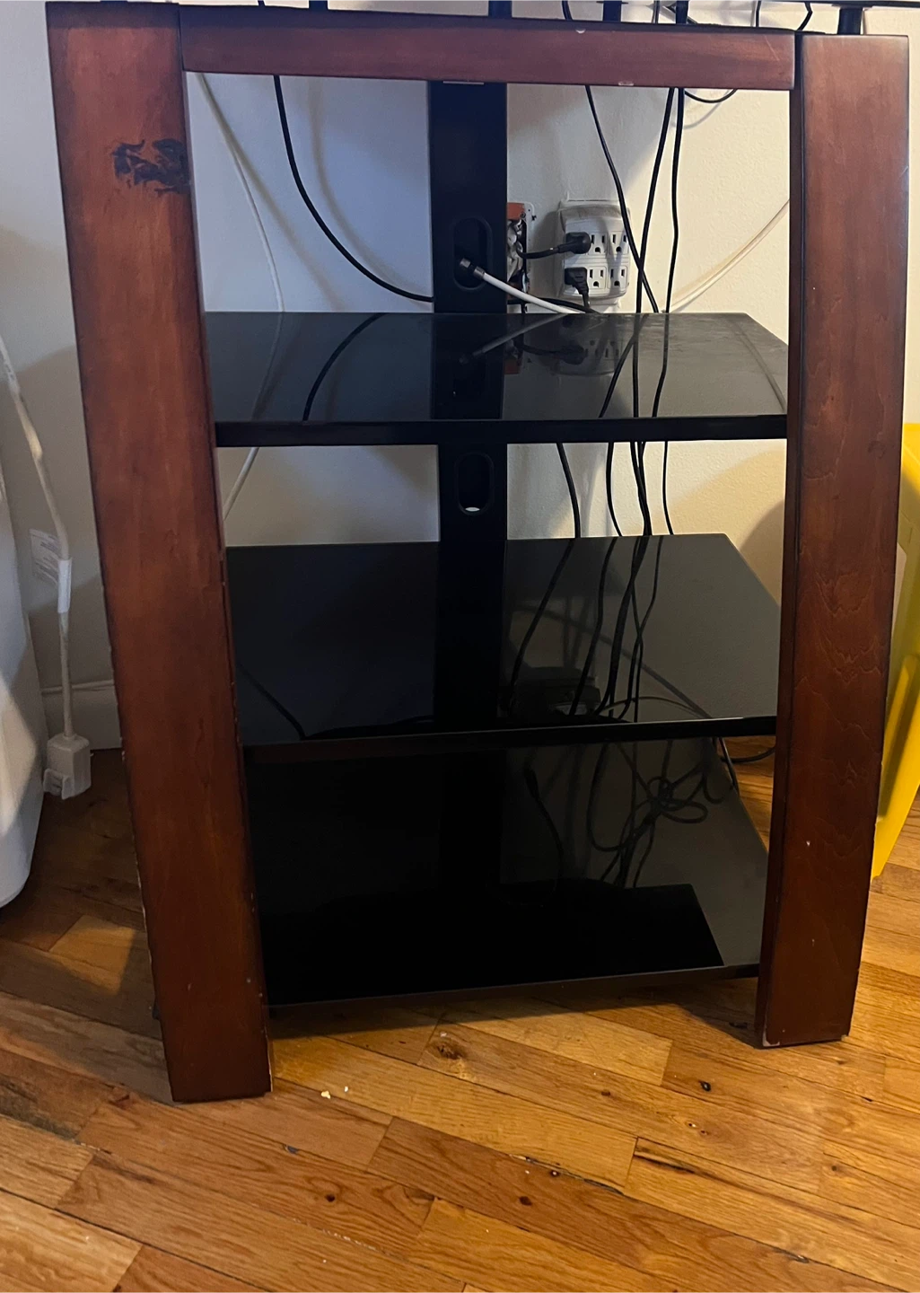 Black Glass TV Stand - photo 2