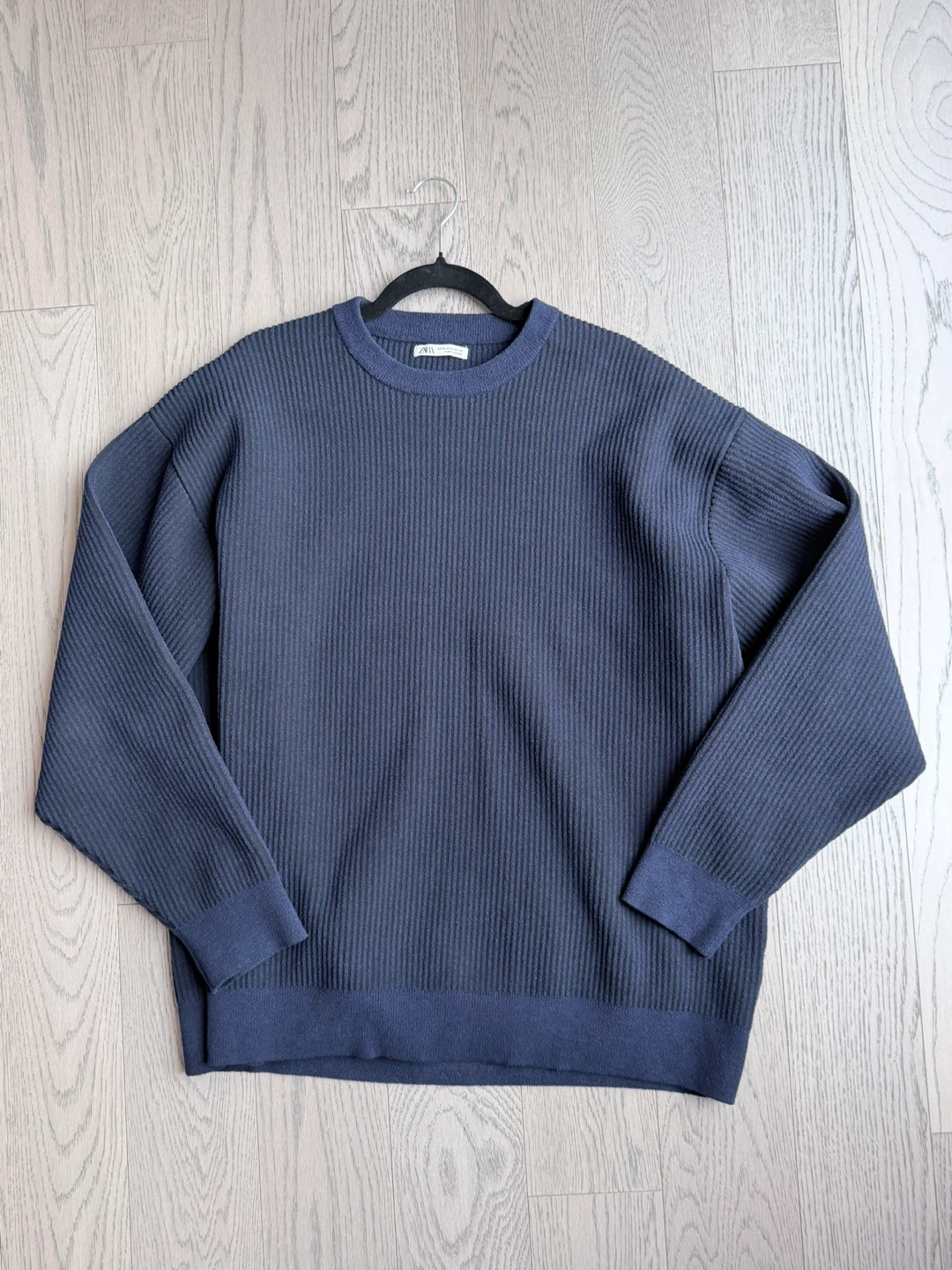 Zara XL Blue Knit Sweater