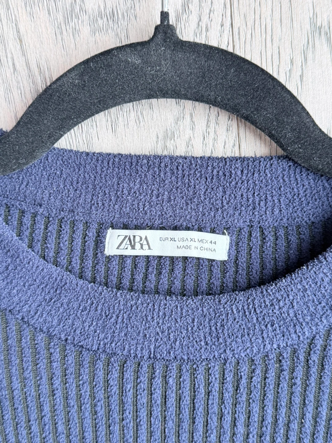 Zara XL Blue Knit Sweater - photo 2