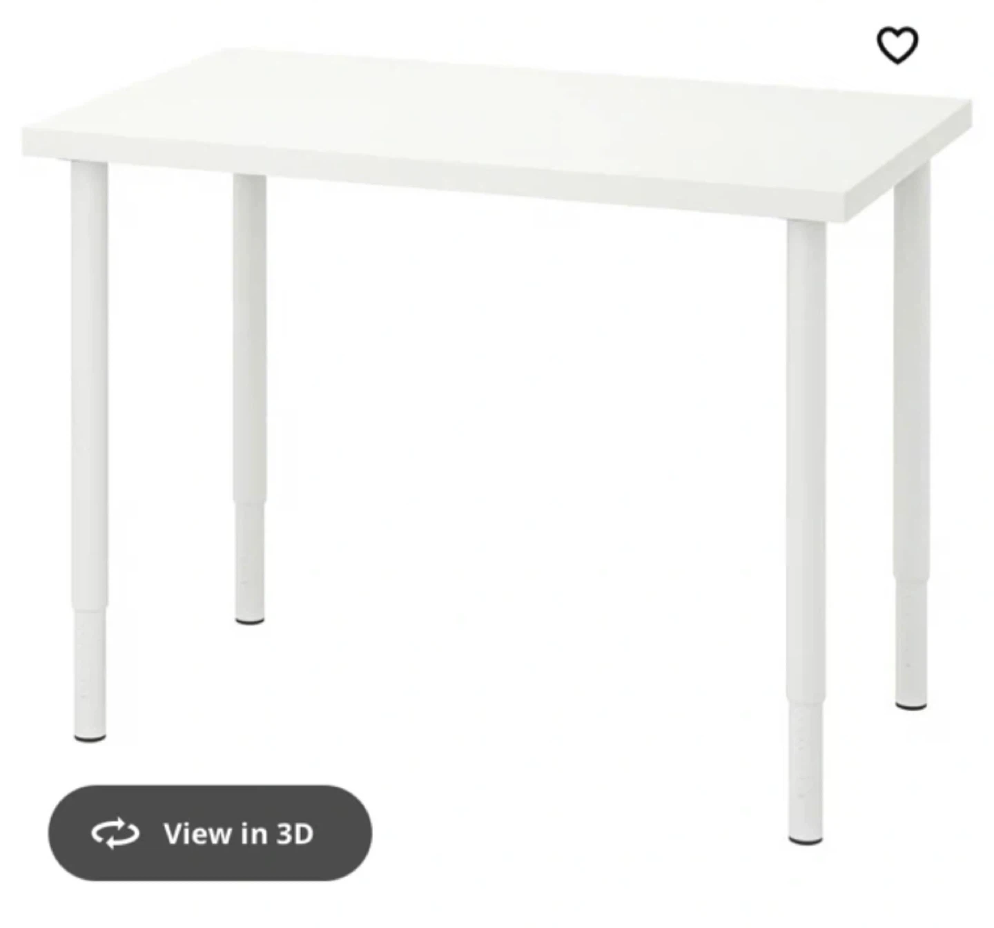IKEA  Desk - White, 100x60cm