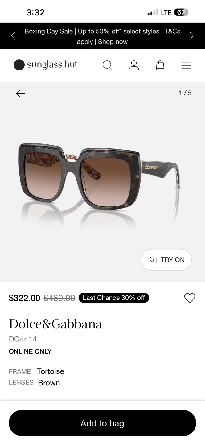 Dolce&Gabbana DG4414 Tortoise Frame Sunglasses - photo 4