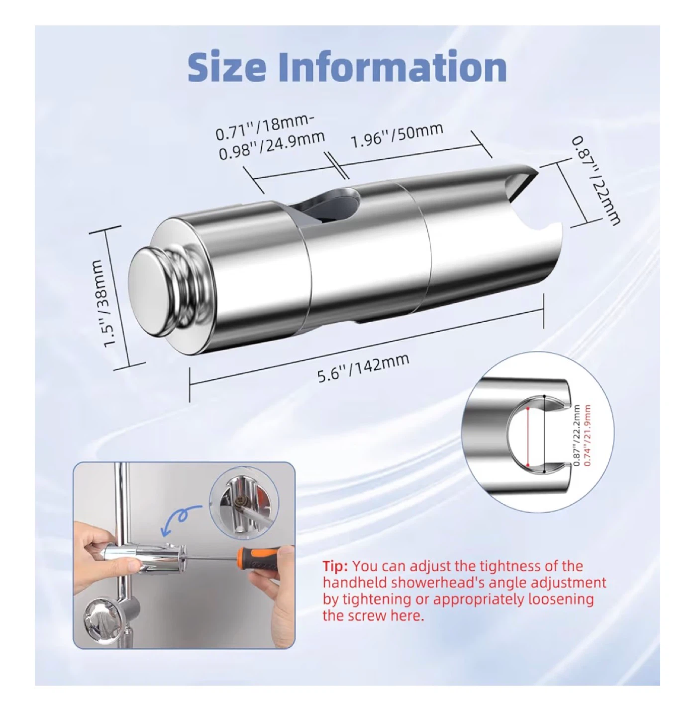 Adjustable Shower Head Holder - Brand New - photo 4