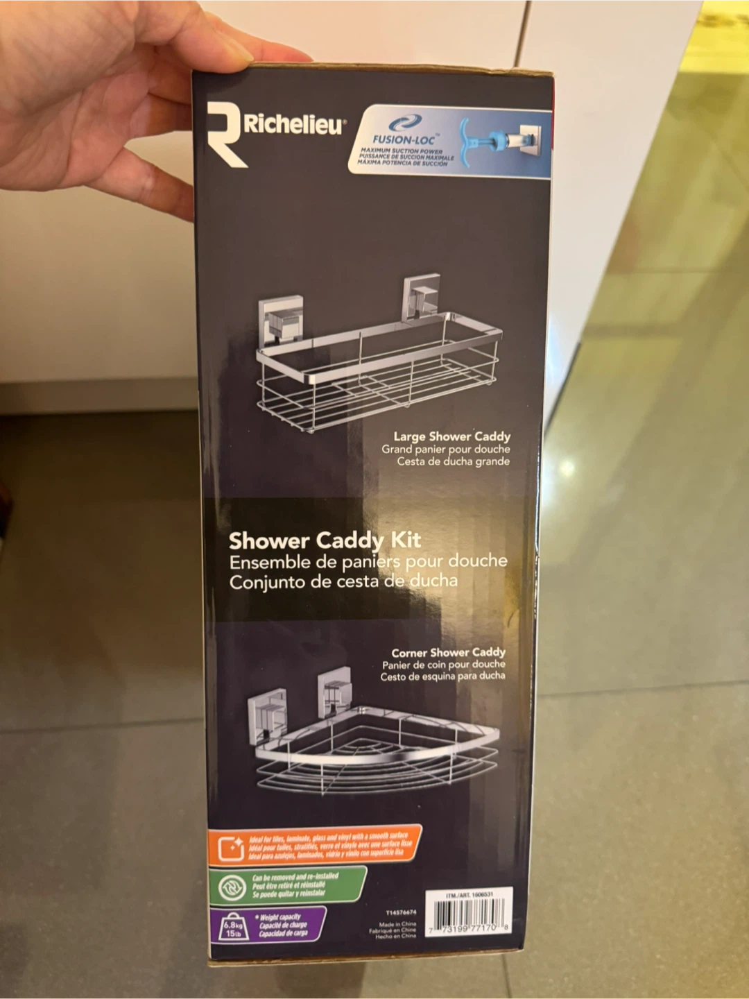Richelieu Fusion-Loc Shower Caddy Kit, 2 Piece - photo 3