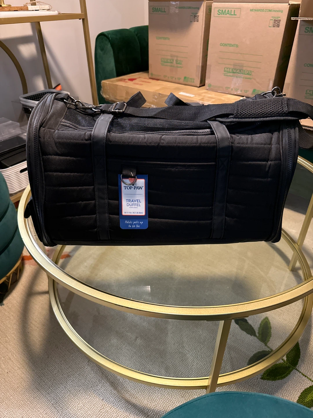 TOP-PAW Travel Duffel Pet Carrier - Black