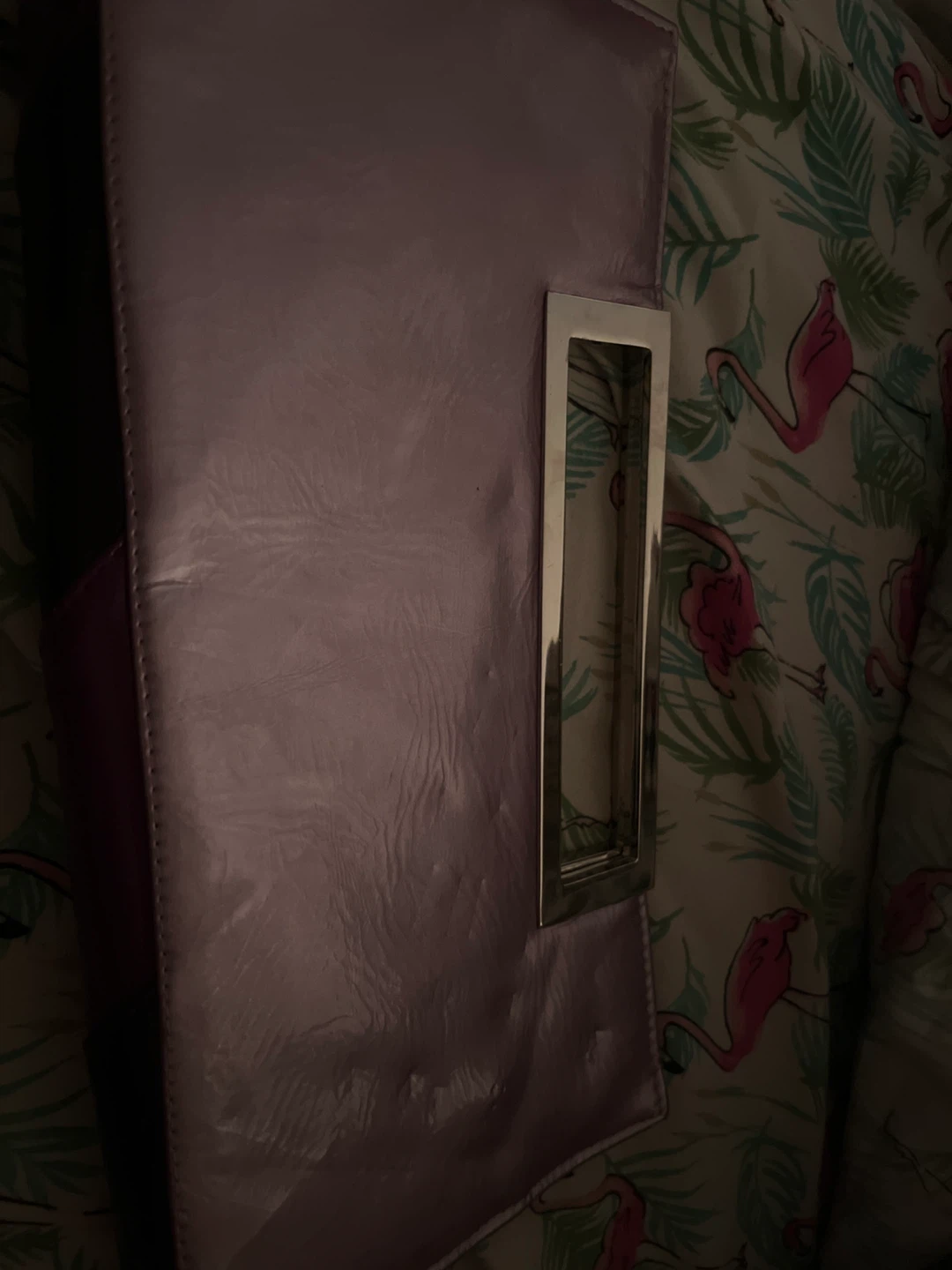 Lilac Clutch with Silver Handle