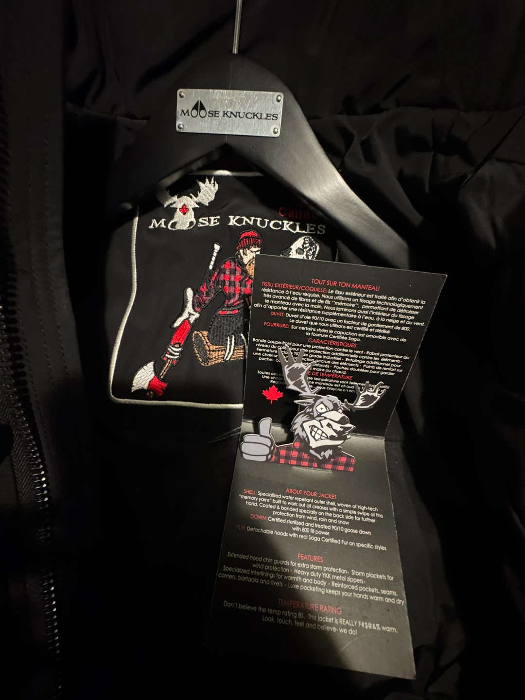 Moose Knuckles Port Dufferin Jacket Black, Size L - photo 4