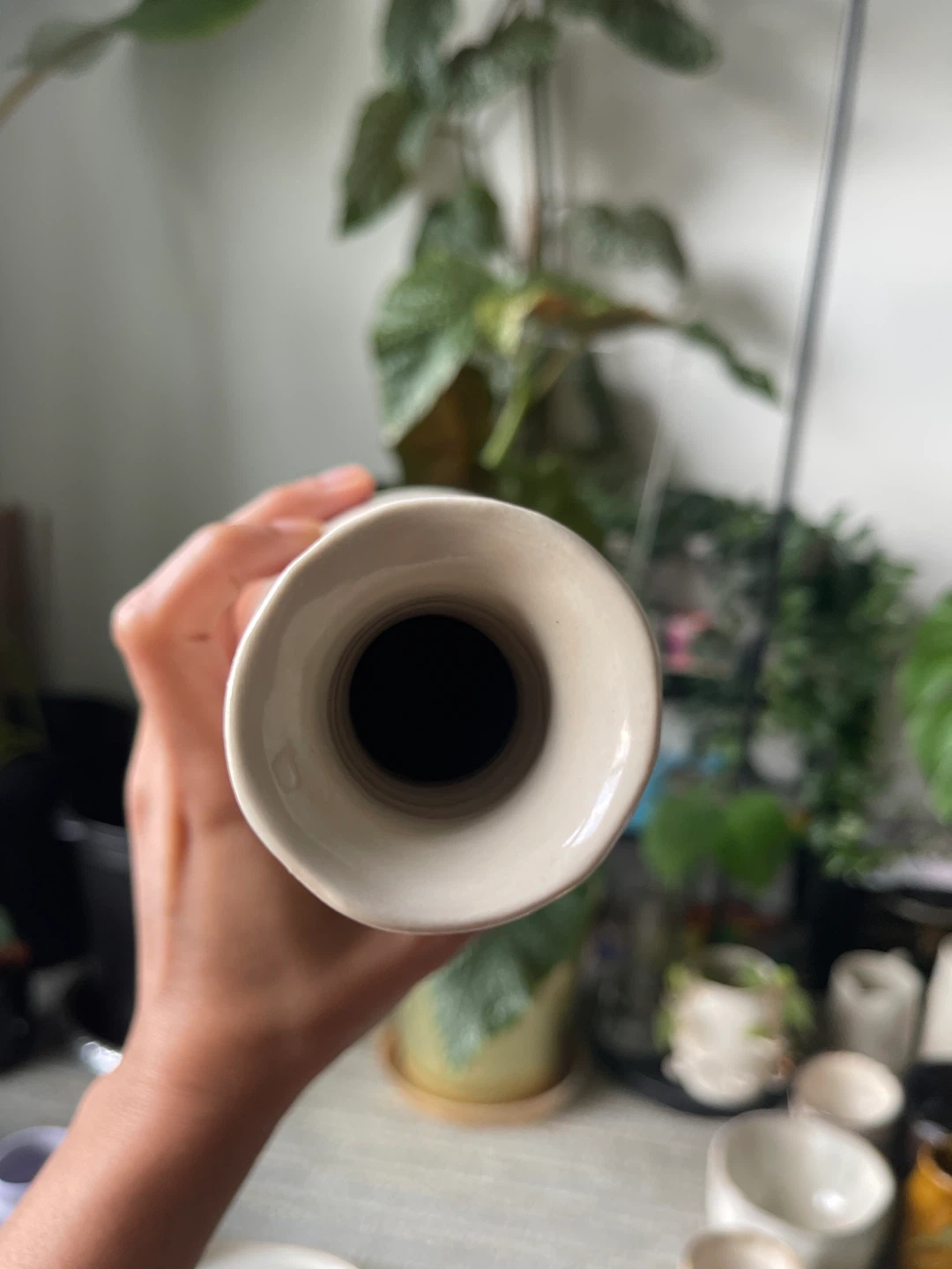 Handmade Ceramic Vase with hand carved Floral Design - photo 5