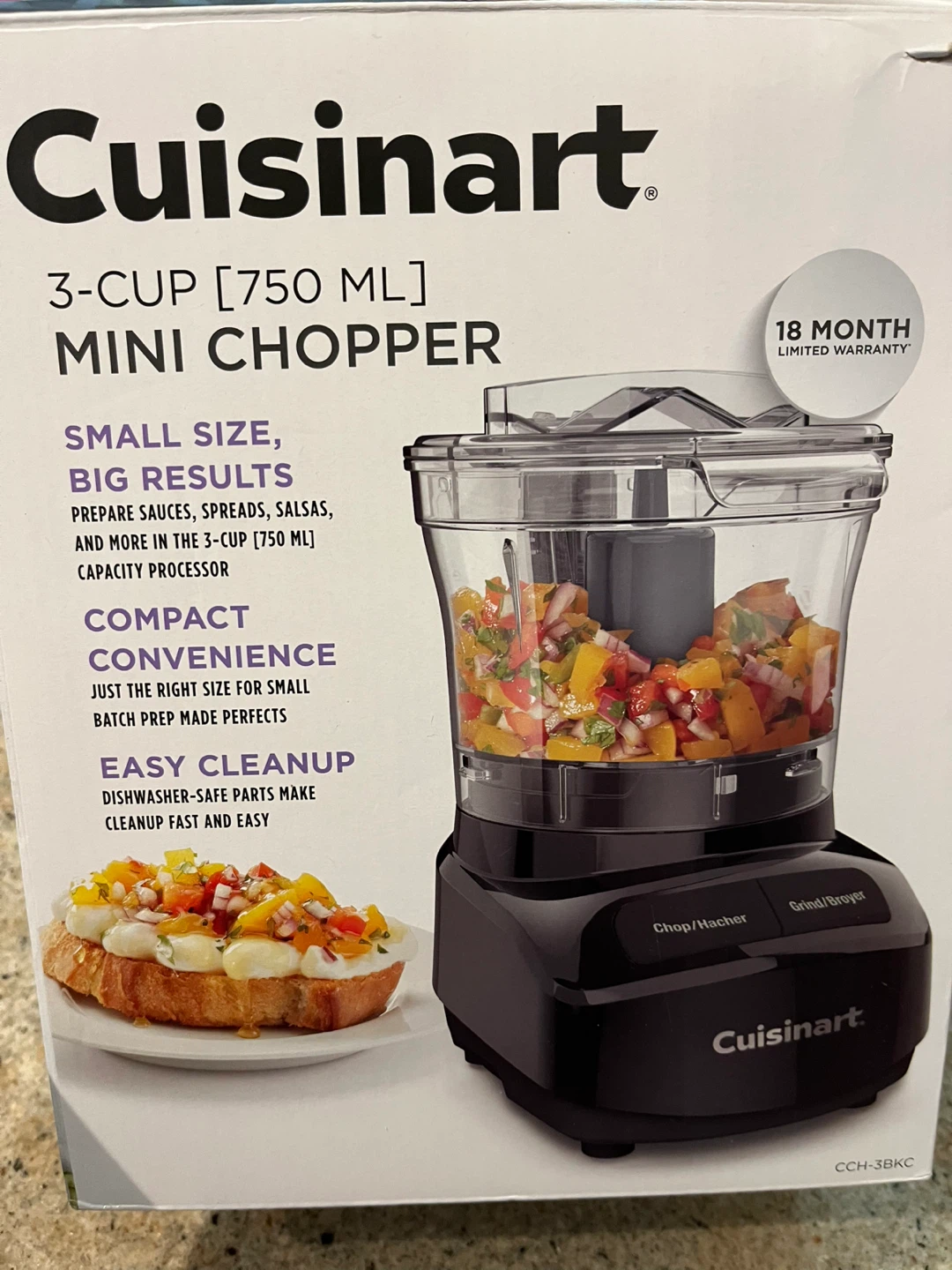 Cuisinart 3-Cup Mini Chopper - Brand New 🧡