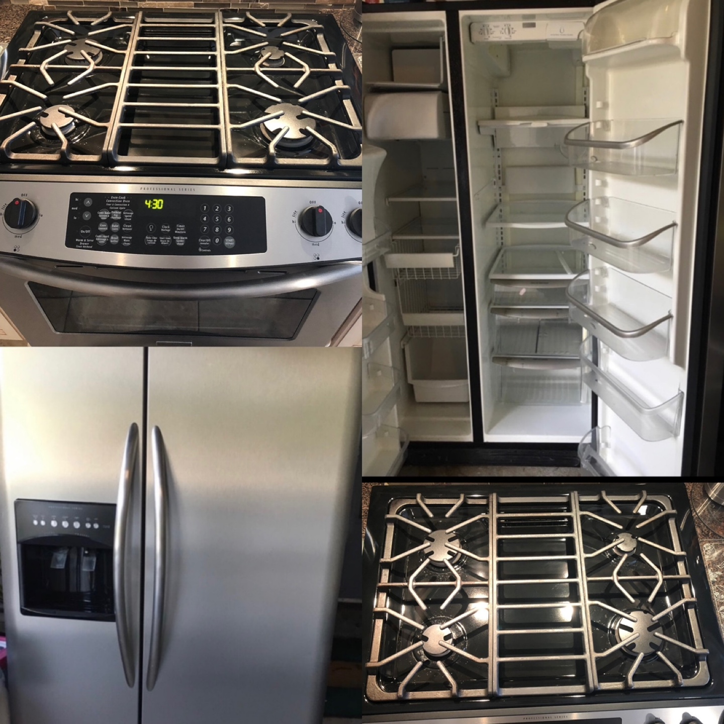 Frigidaire Professional Series Gas Stove & Fridge