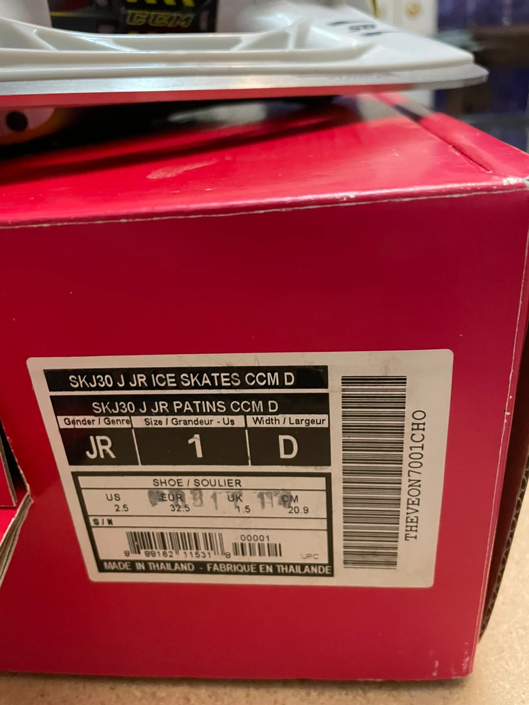 CCM Tacks 3052 Ice Skates - Size US 1