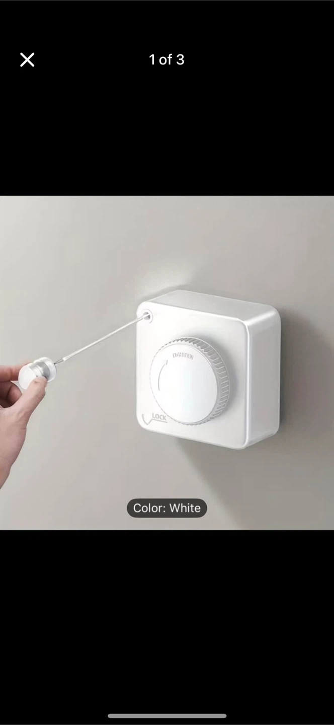 Retractable Clothesline - White