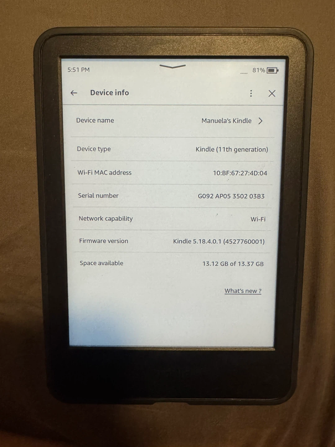 Kindle 11th Generation – Works Perfectly