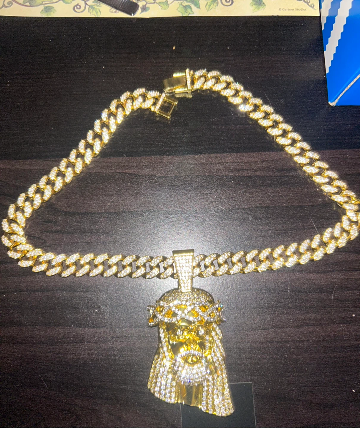 Gold Jesus Piece Pendant Necklace