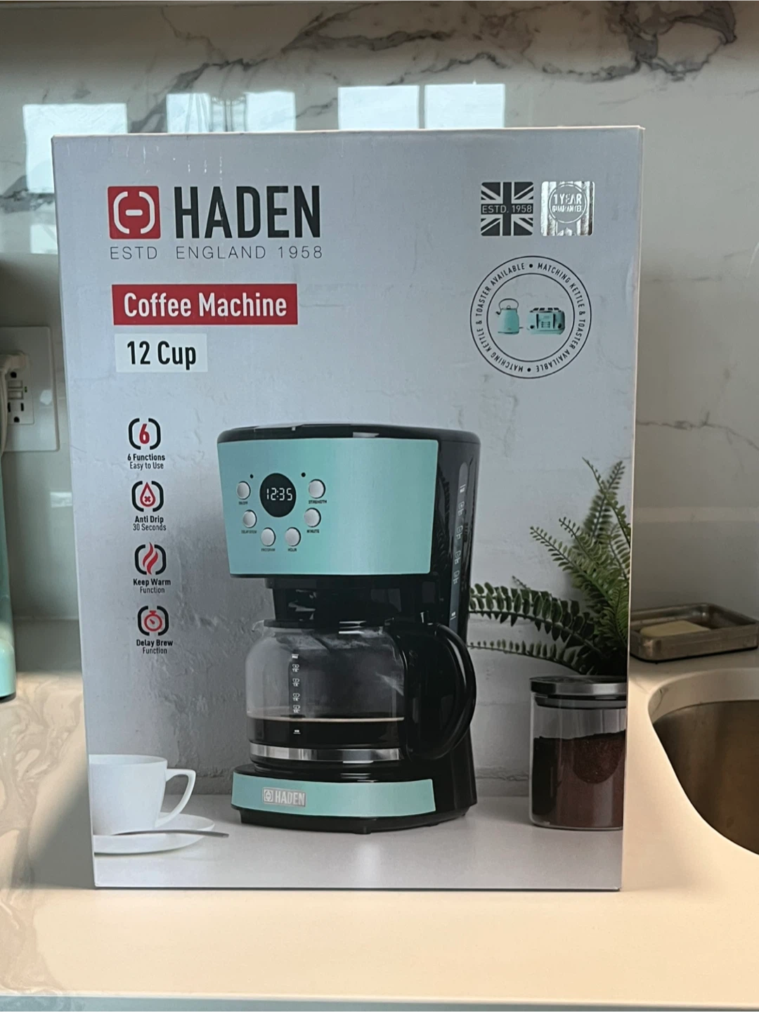 Brand new in Box 🧡 Haden Coffee Machine - 12 Cup