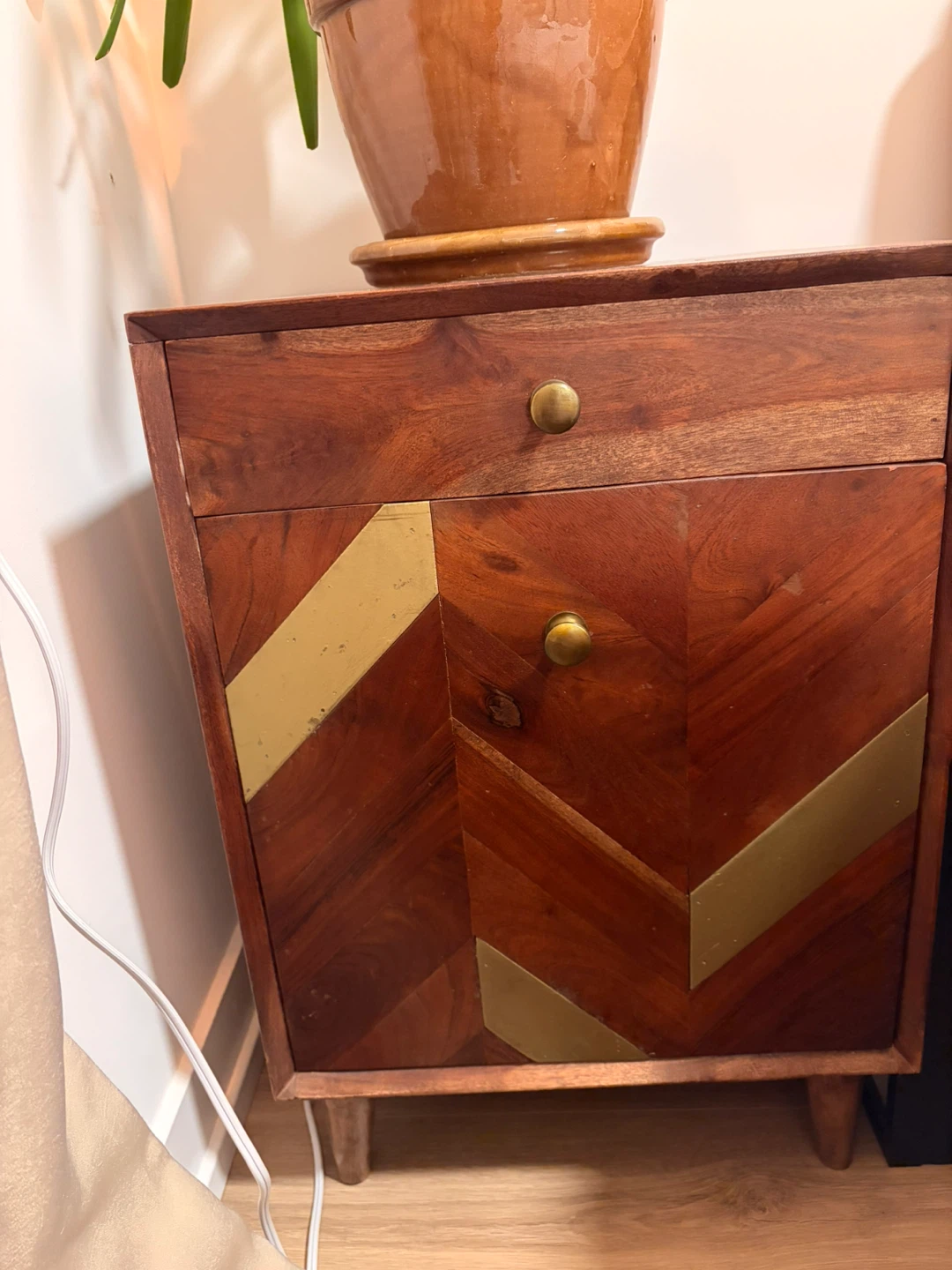 Set of 2 Solid Wood Nightstand with Drawers - photo 4