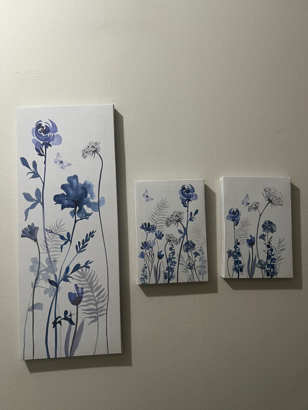 Floral Canvas Wall Art Set (3 Pieces)
