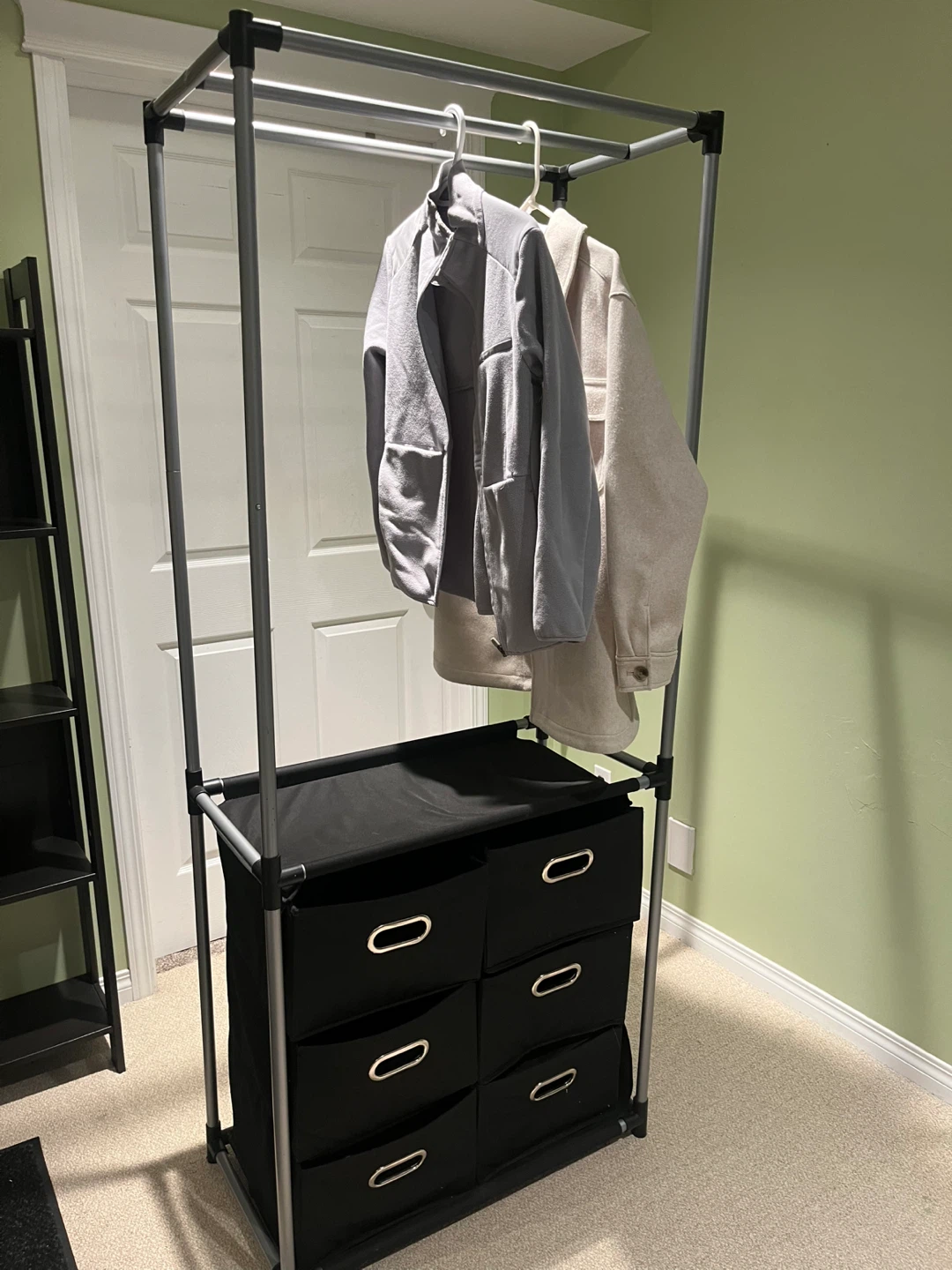 Clothes Rack with 6 Drawer Storage