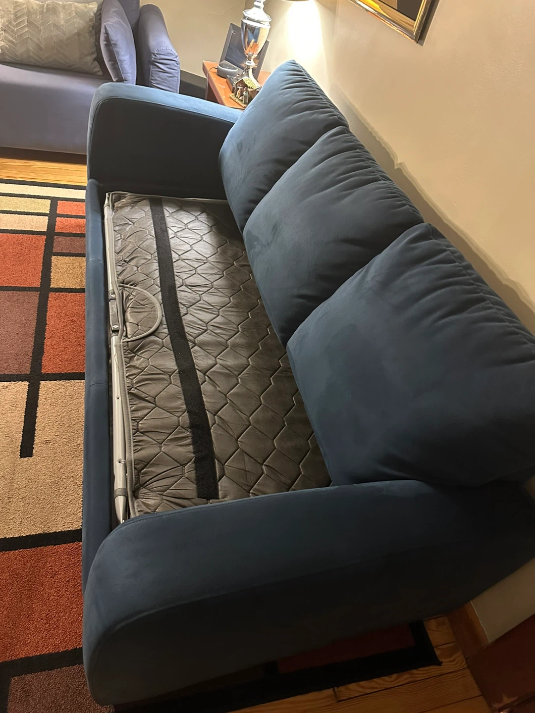 Blue Italian Sofa Bed - Great Condition! - photo 4