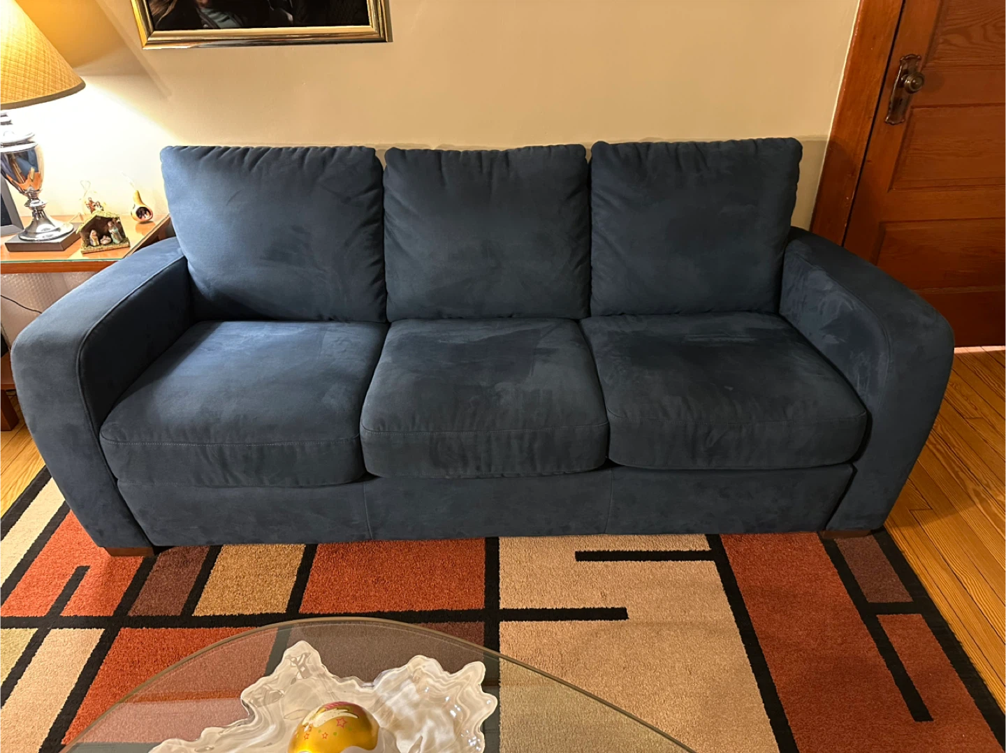 Blue Italian Sofa Bed - Great Condition! - photo 5