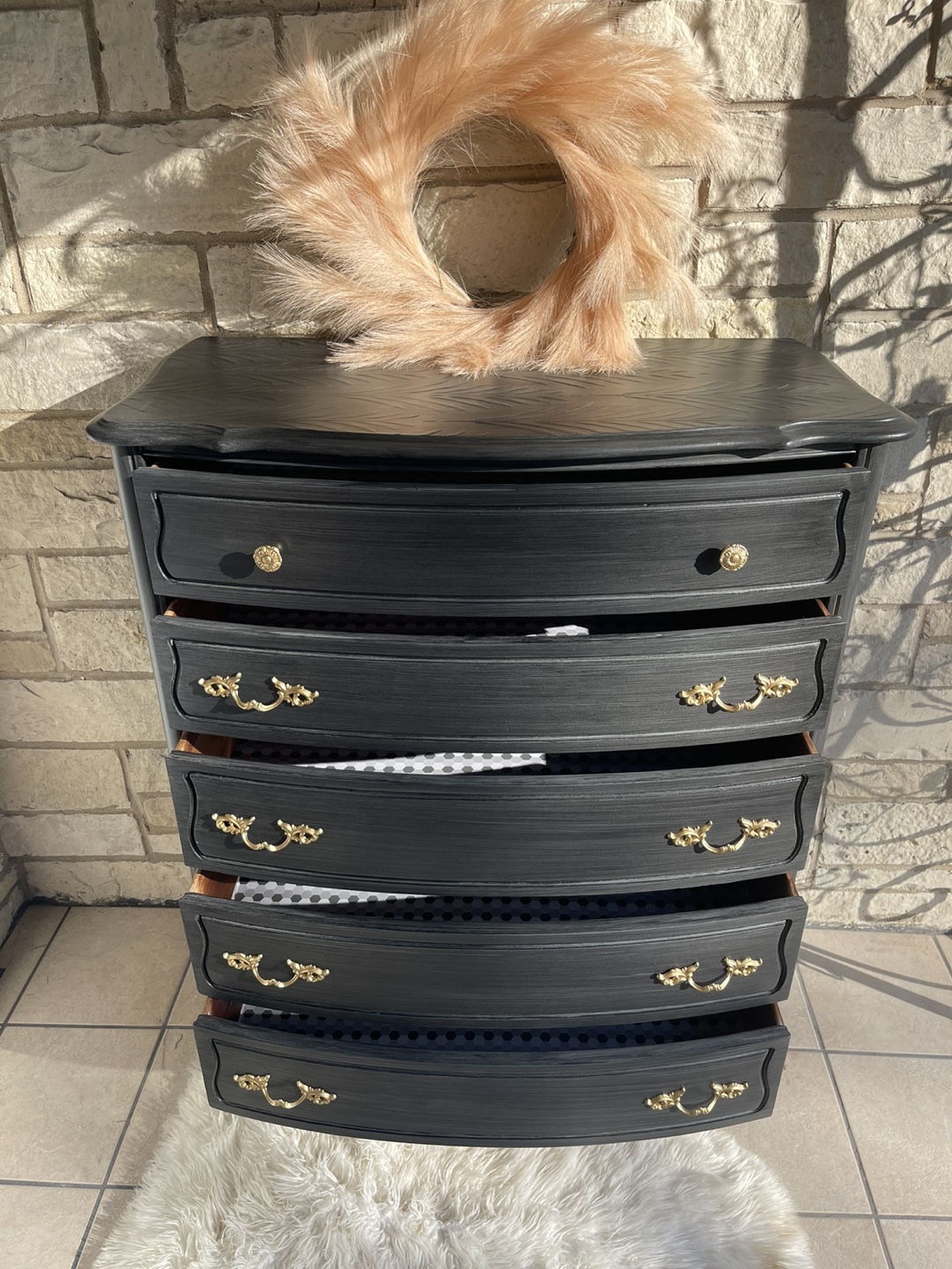 Redone 5 drawers French Provincial-Brushed Gray - photo 4