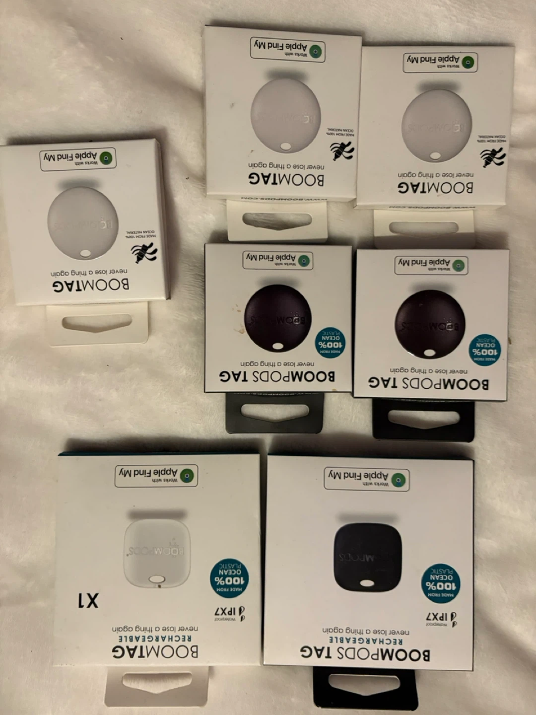 New BOOMPODS TAG Tracker - White & Black