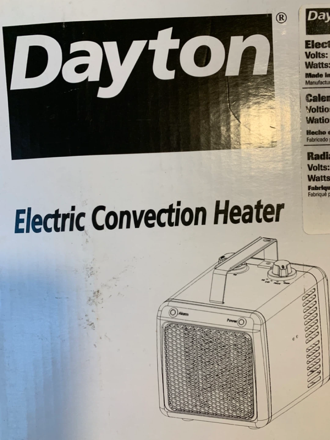 Dayton Electric Convection Heater 3VU37B - photo 2