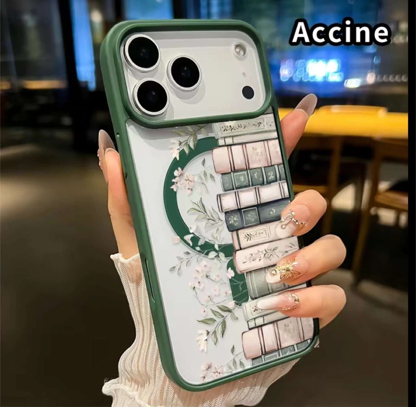 Accine Green Floral iPhone Case for I phone 17