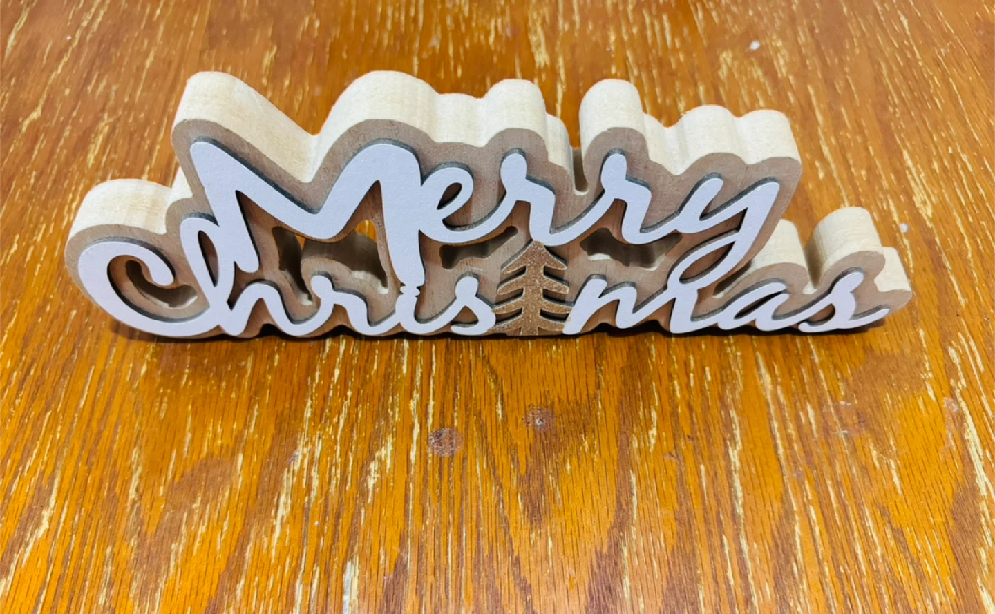 Merry Christmas Wooden Table Decor - photo 2