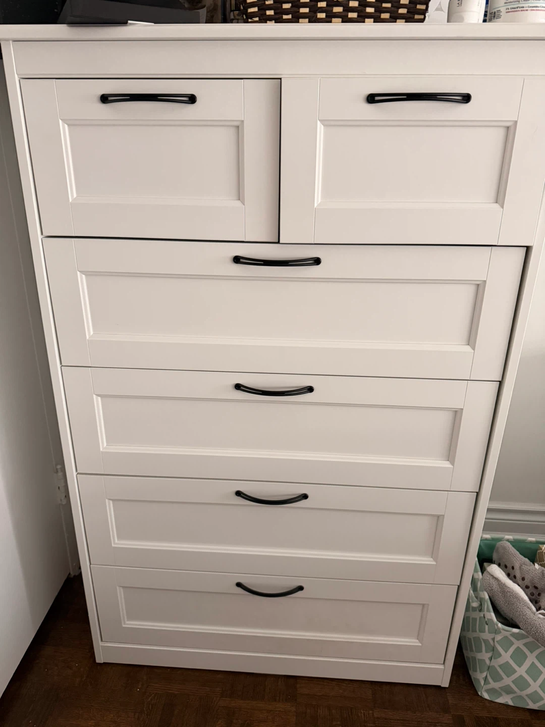 IKEA SONGESAND White 6 Drawer Dresser