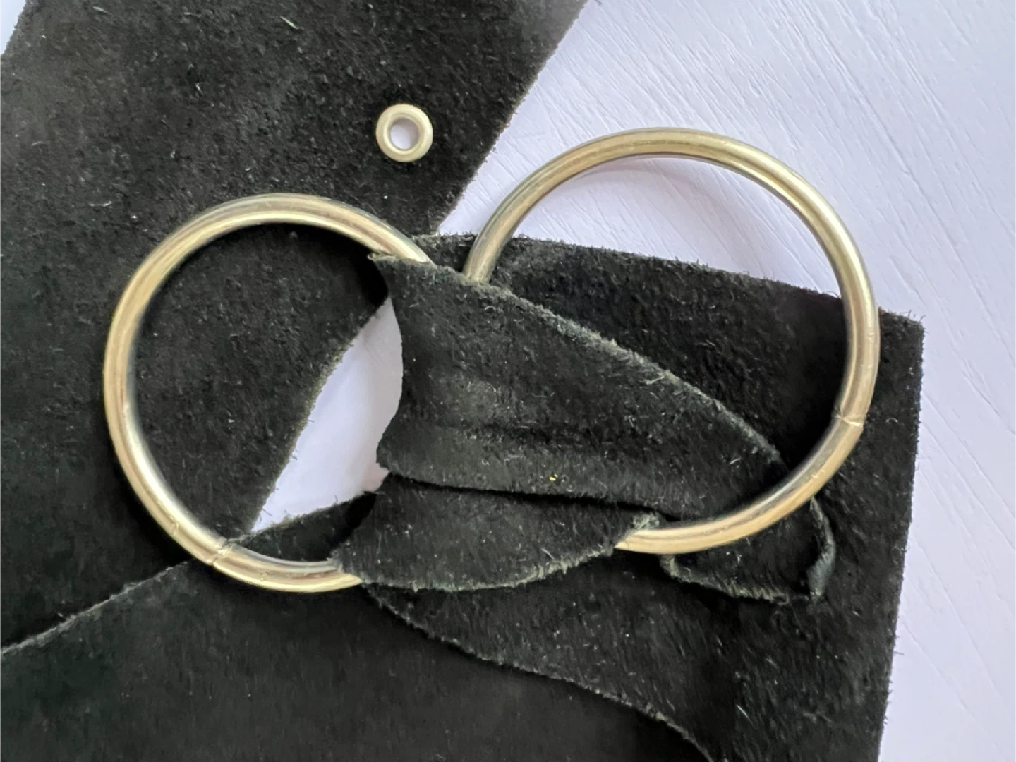Suede Belt with Grommets & Rings - photo 3