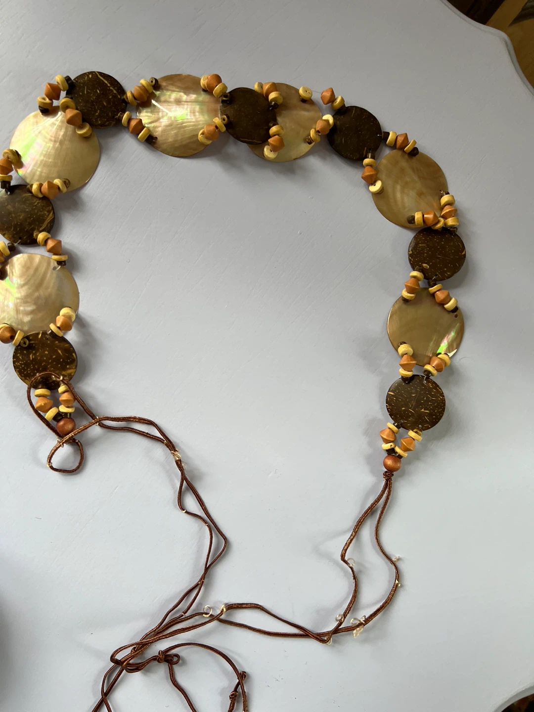 Handmade Coconut Shell & Mother of Pearl Necklace