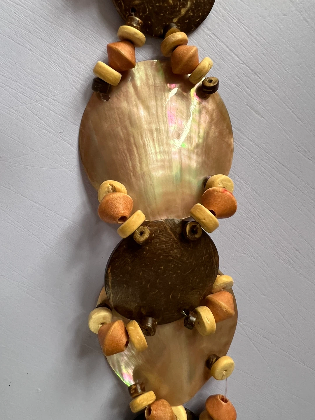 Handmade Coconut Shell & Mother of Pearl Necklace - photo 3
