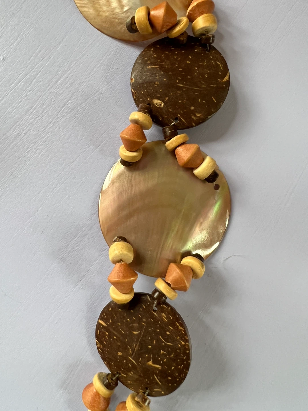Handmade Coconut Shell & Mother of Pearl Necklace - photo 4