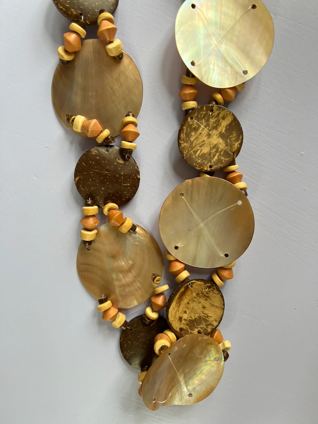 Handmade Coconut Shell & Mother of Pearl Necklace - photo 5