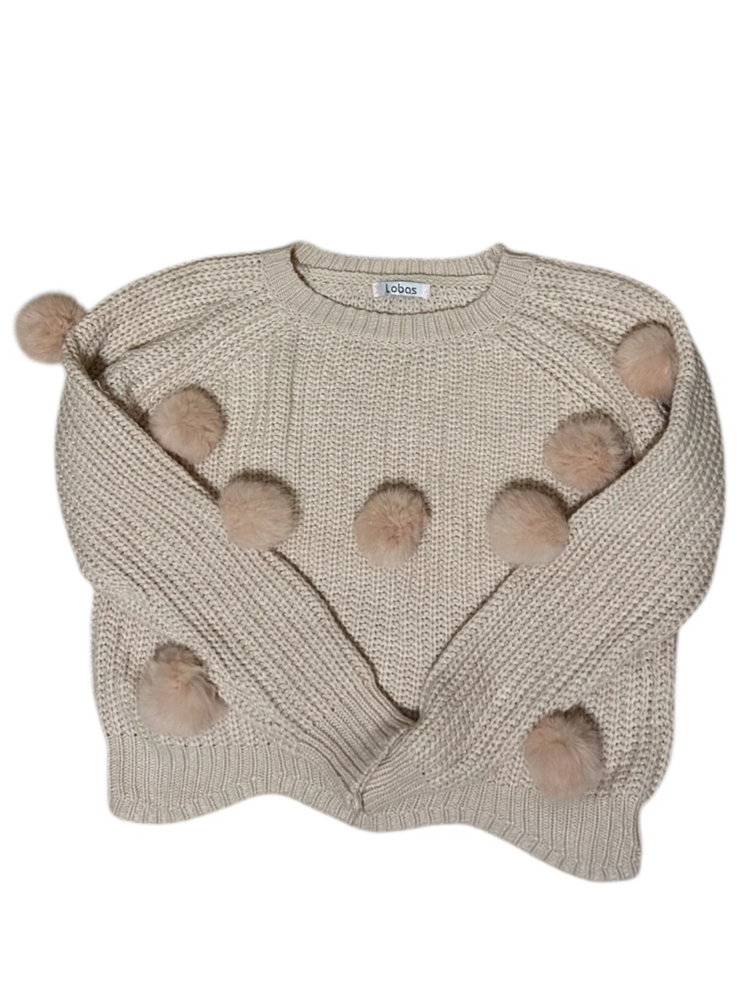 Lobos Pom Pom Knit Sweater - size M