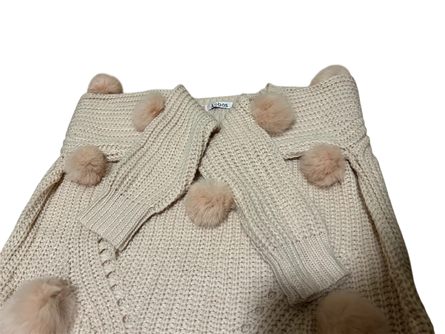 Lobos Pom Pom Knit Sweater - size M - photo 3