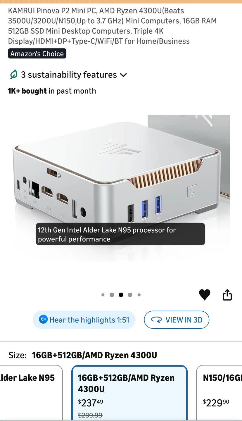 KAMRUI Mini PC - New in Box! - photo 3