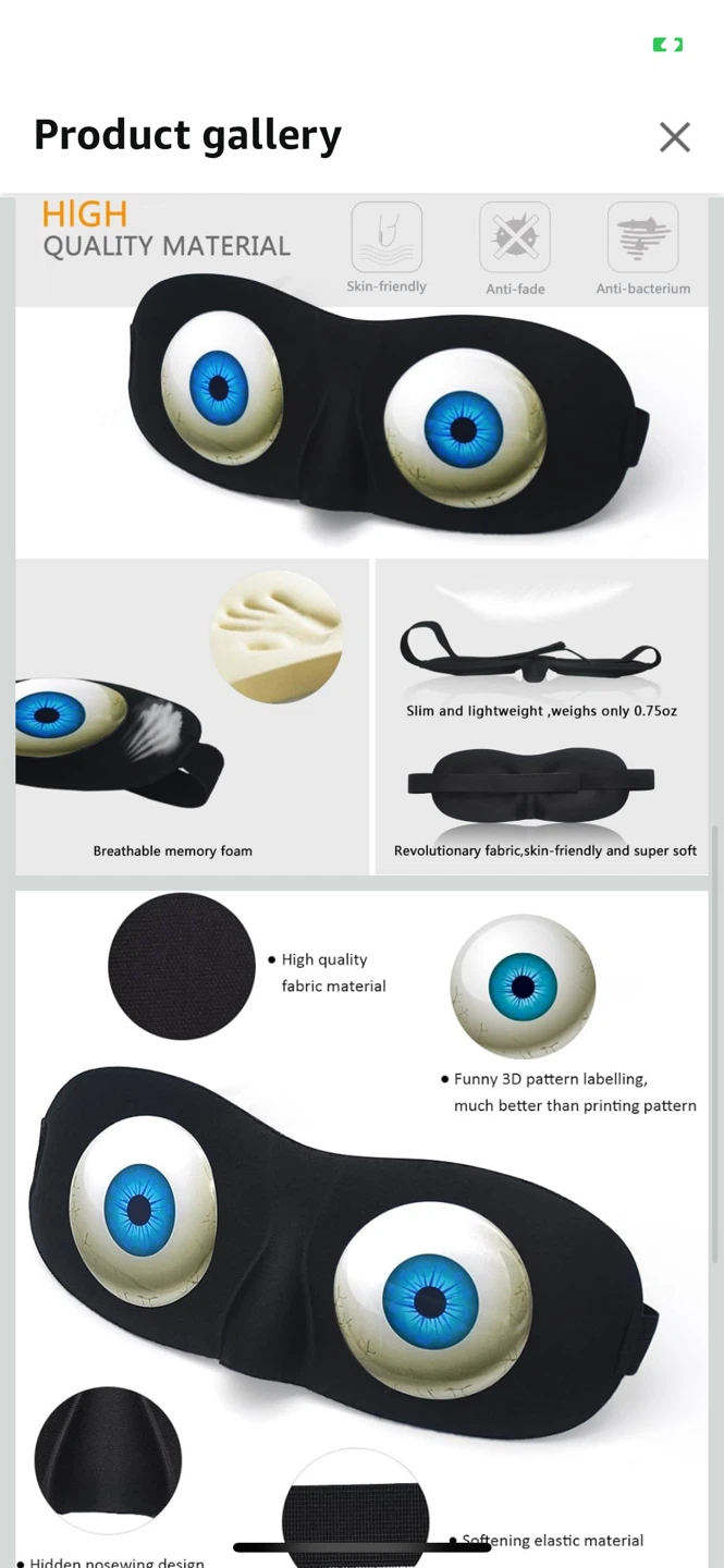 NEW-Eye Mask Sleeping Masks - Funny Design - photo 2