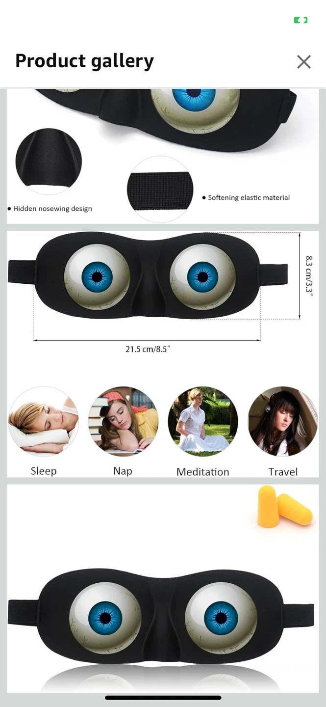 NEW-Eye Mask Sleeping Masks - Funny Design - photo 3