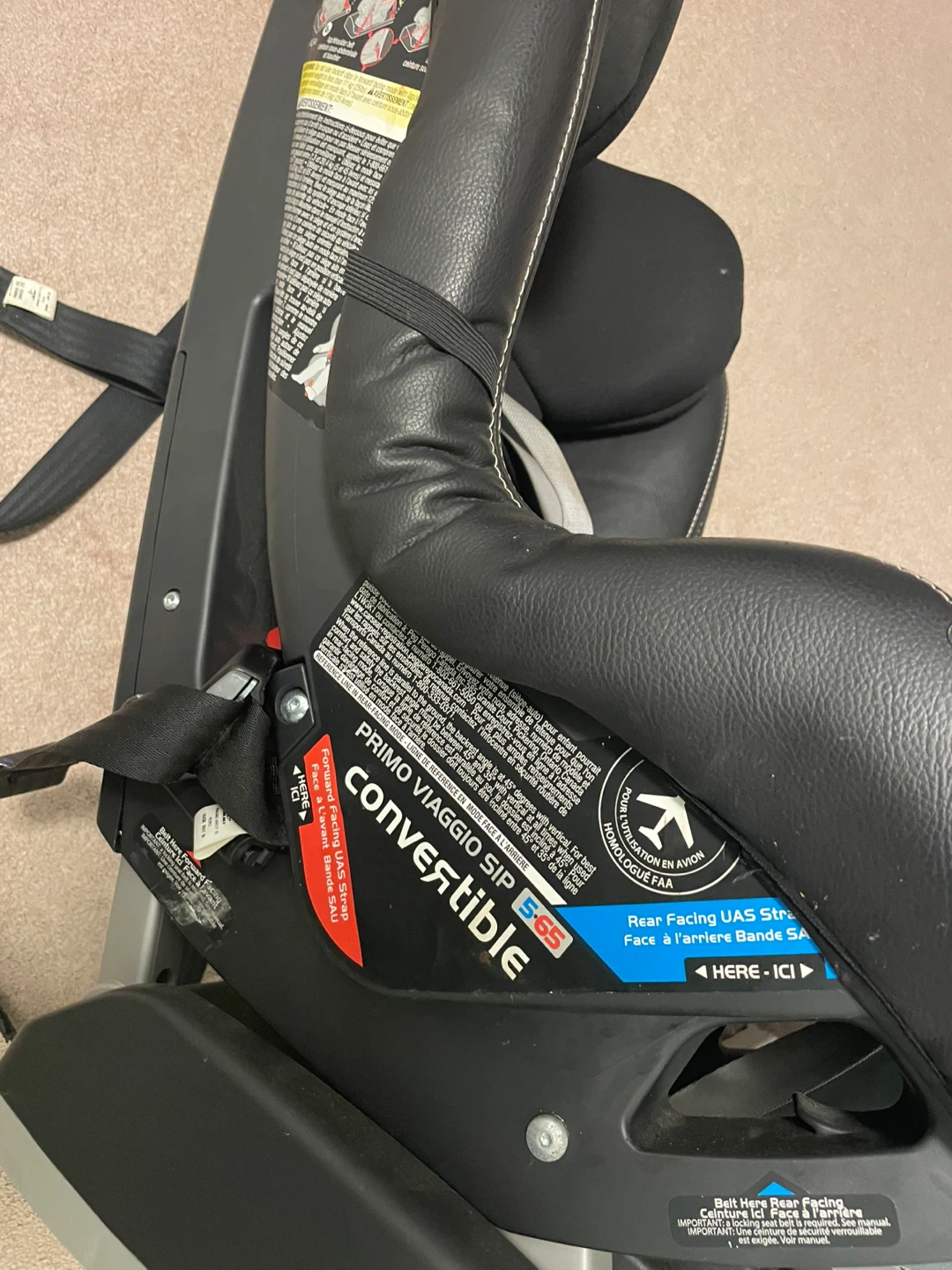 (Leather) Peg Perego Primo Viaggio SIP 5-65 Convertible Car Seat - photo 4
