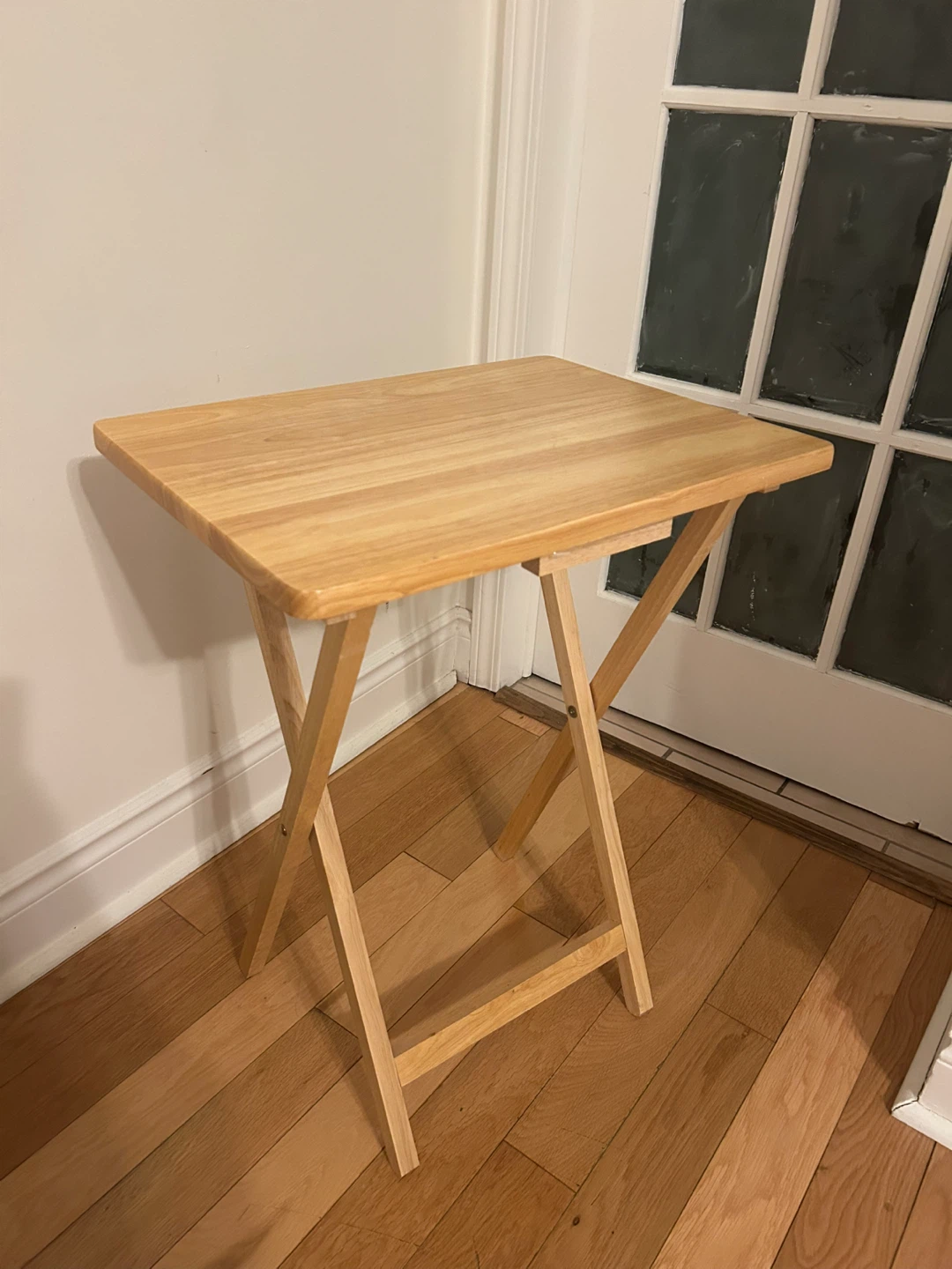 2 Folding Wooden TV Tray Tables