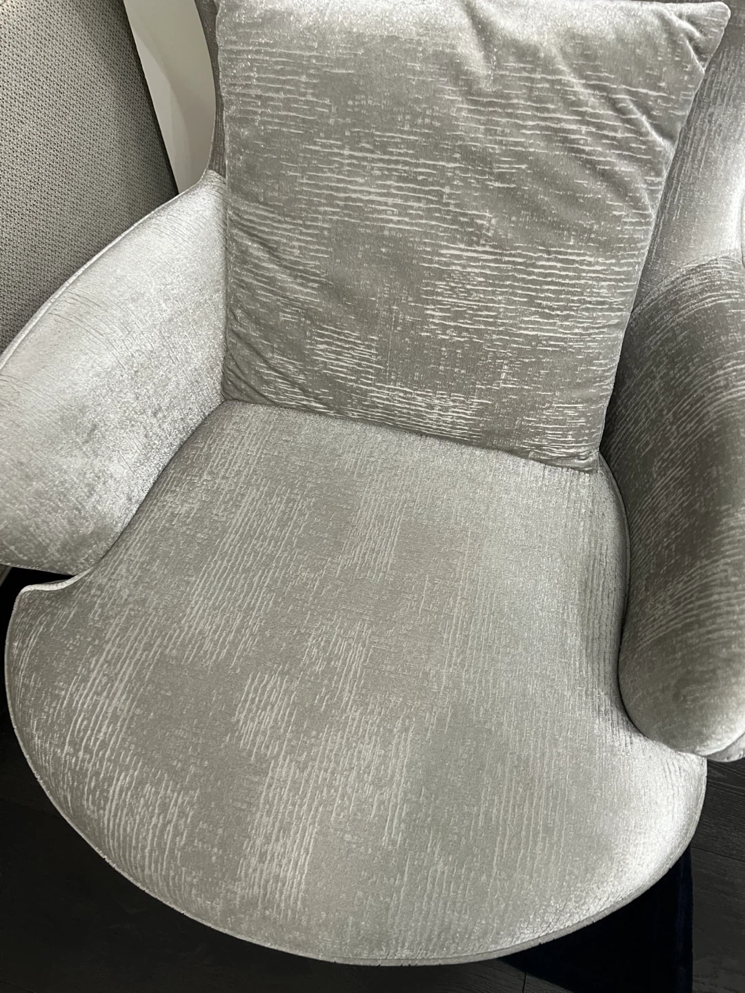 Grey Wingback Accent Chair - photo 3