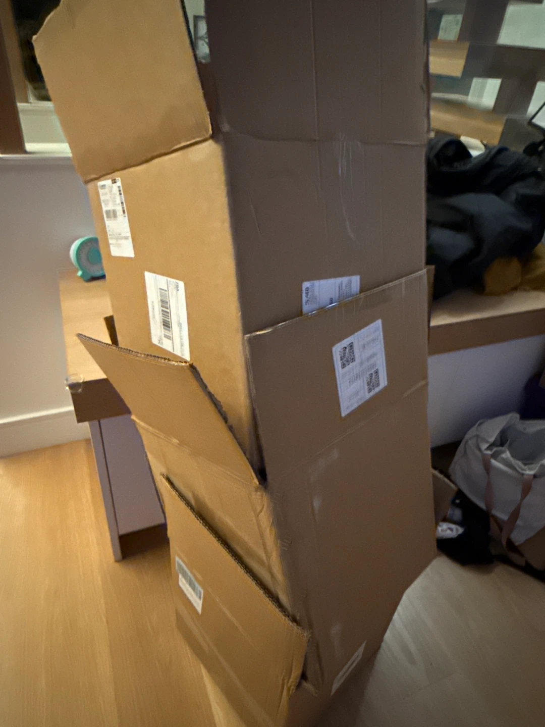 Three large square boxes - free