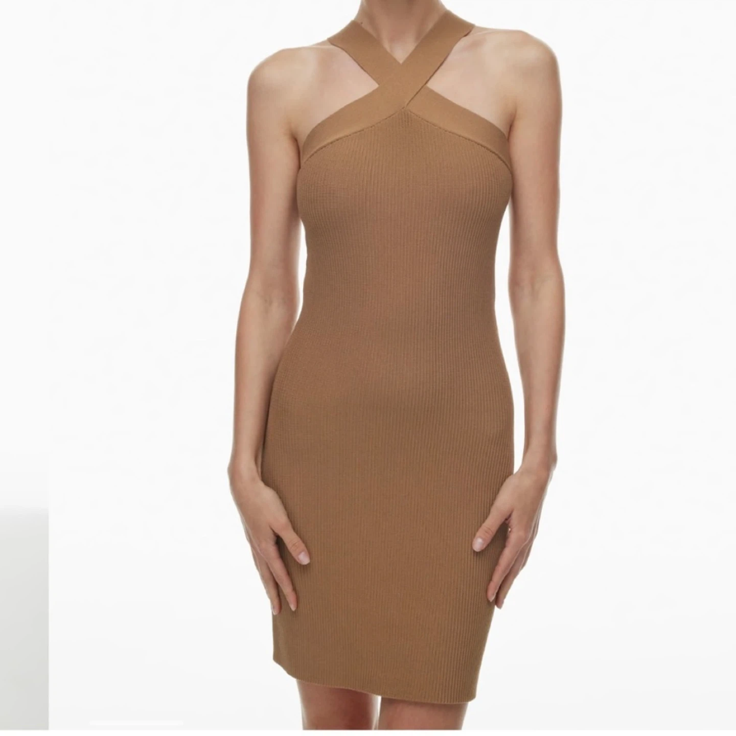 Aritzia Sculpt Knit Criss Cross Mini Dress - Size S - photo 4