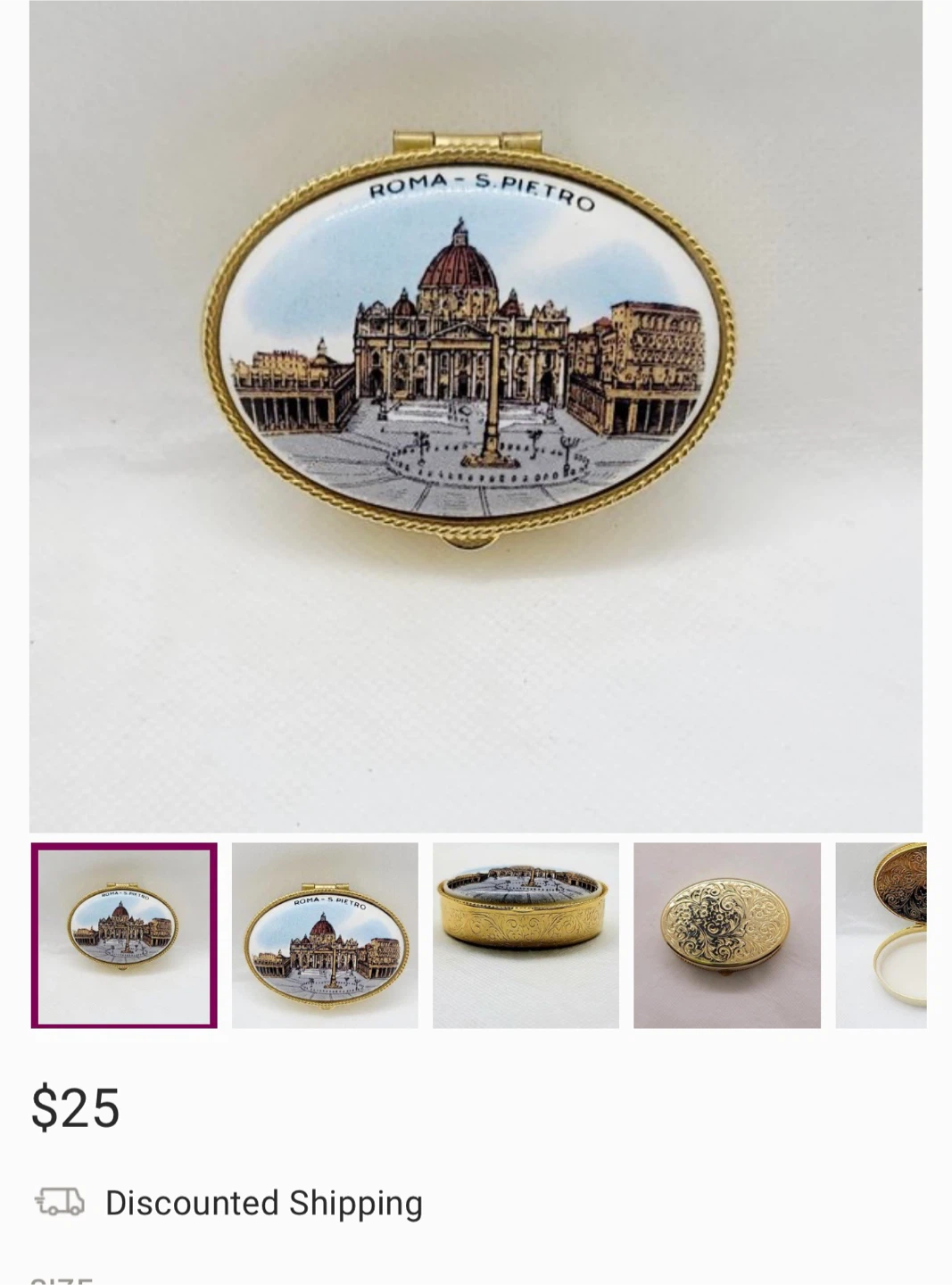 Vintage Roma S. Pietro Pill Box - photo 3