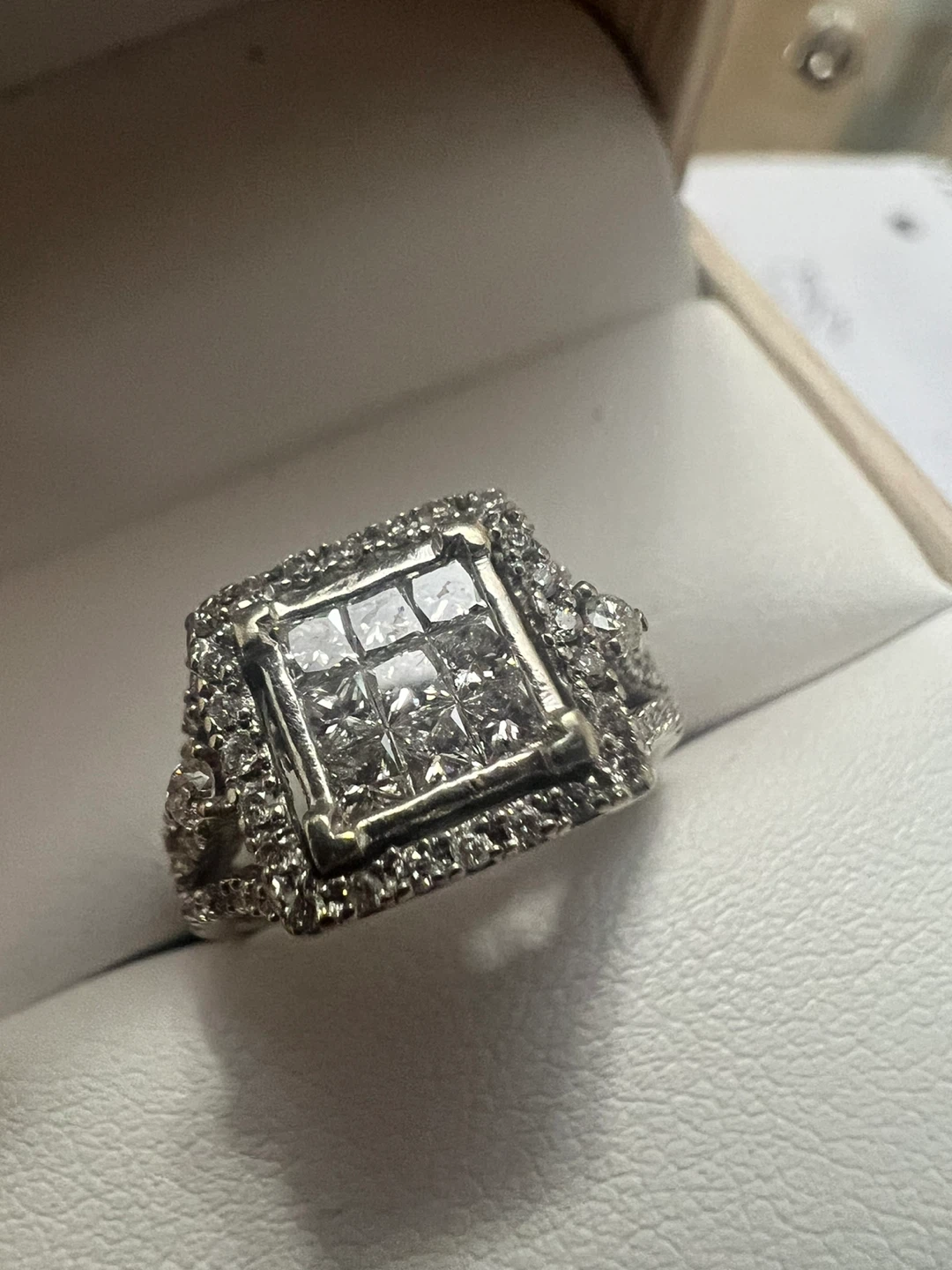 10 k Princess Cut Diamond Ring