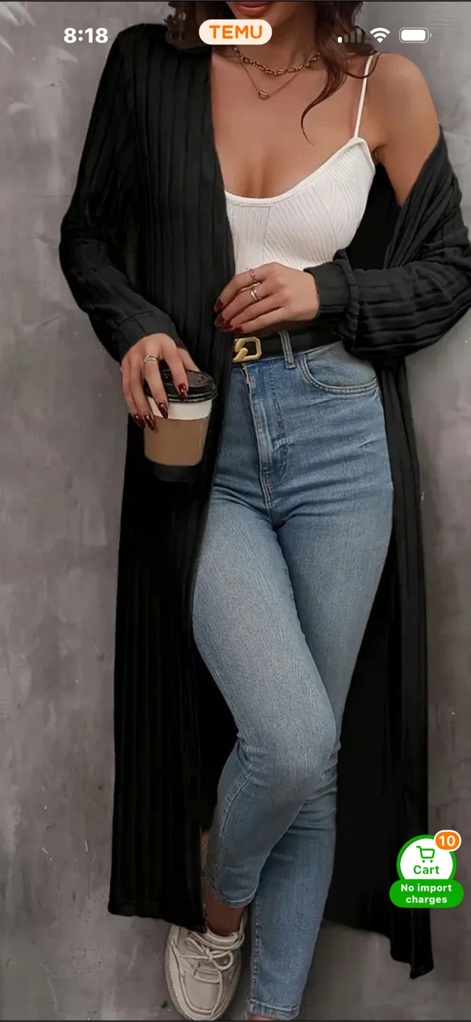 Black Duster Cardigan
