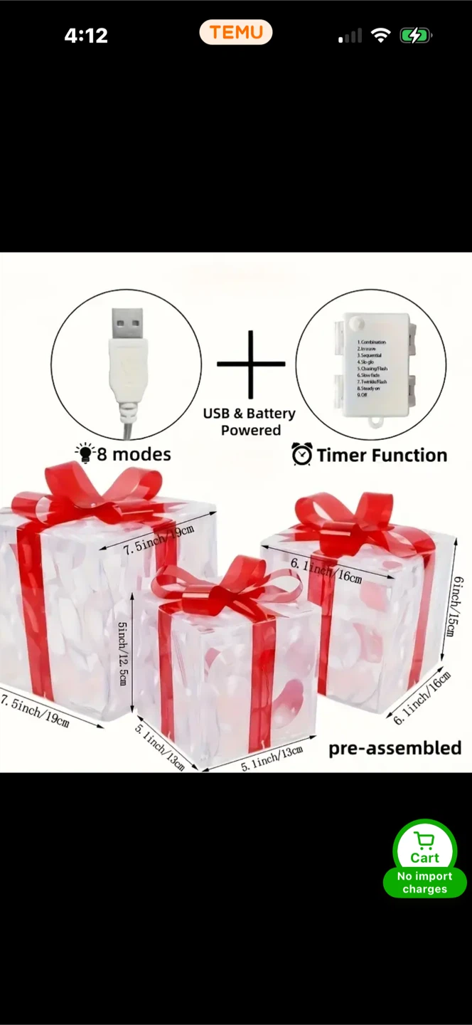 Gift Box Lights - USB & Battery Powered - photo 2