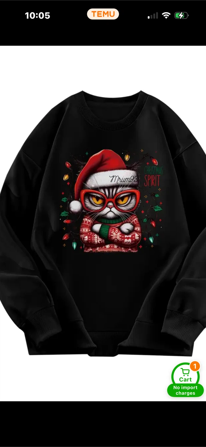Christmas themed sweatshirts available