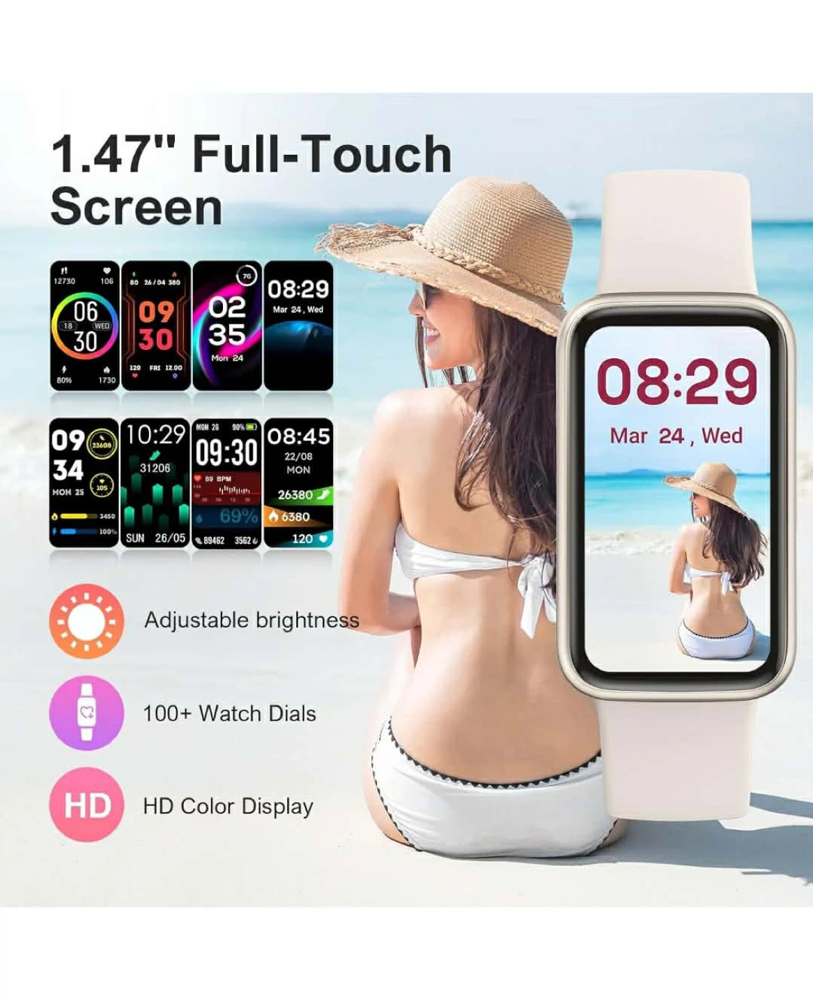 Fitness Tracker Smart Watch - 1.47" Full-Touch Screen - photo 4
